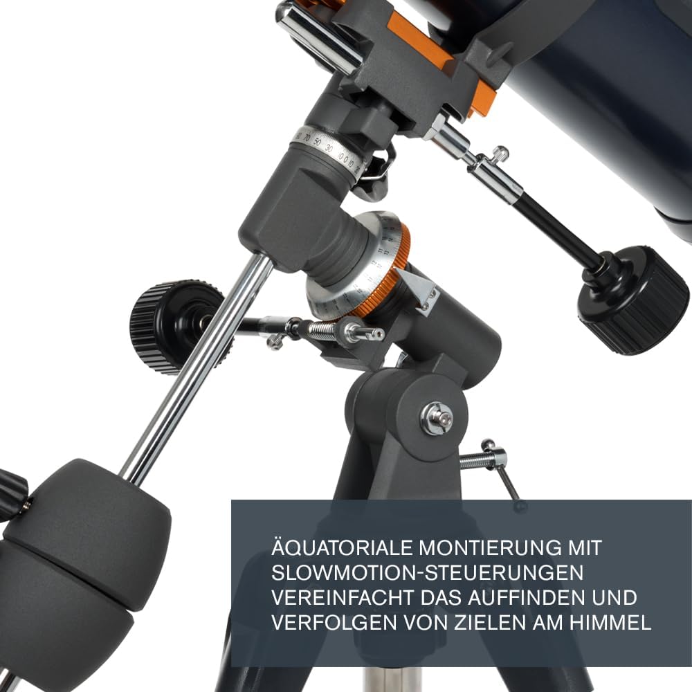 Celestron 31051 AstroMaster 130EQ motorbetriebenes Newtonsches Spiegelteleskop, Dunkelblau Astromast