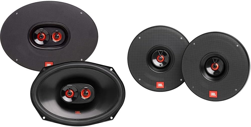 JBL Club 9632-3-Wege Auto Lautsprecher Set 255 Watt KFZ Soundanlage 152x230 mm | 6x9 Zoll, Black & C