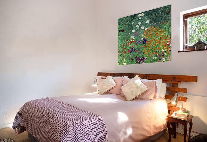 Blumengarten von Gustav Klimt Leinwandbilder Wandkunstdrucke Wohnkultur Hängende Fotos Impressionism