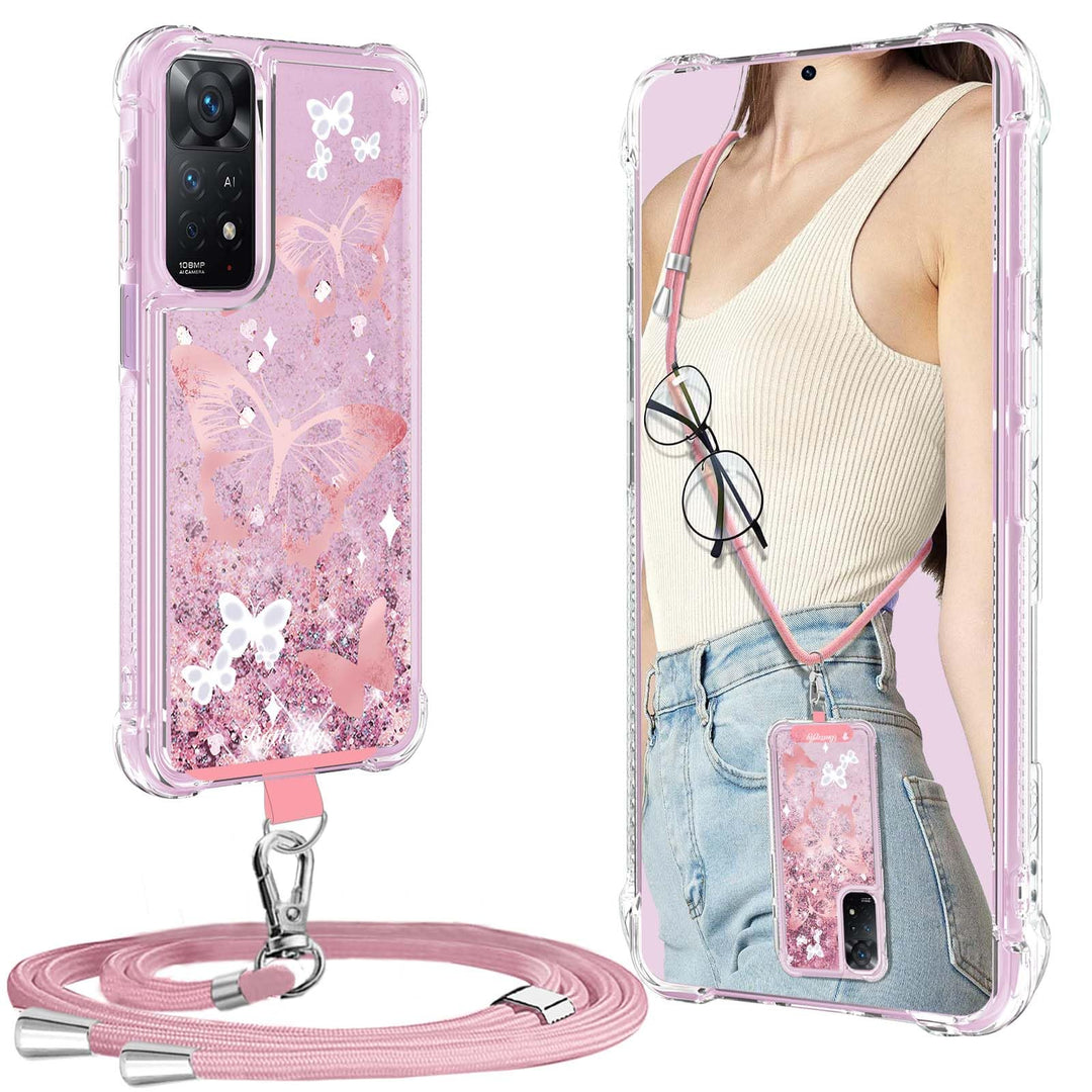 Handykette für Xiaomi Redmi Note 12 Pro 4G Hülle mit Band, Handyhülle für Redmi Note 11 Pro/Pro+ Gli