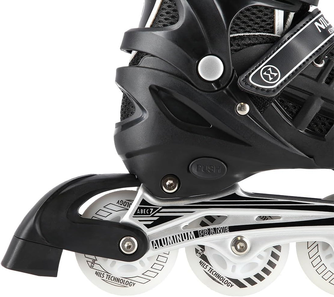 LED 4-in-1 Inline-Rollschuhe Triskates Schlittschuhe mit einstellbarer Grösse 31–42 Inlines ABEC7 fü