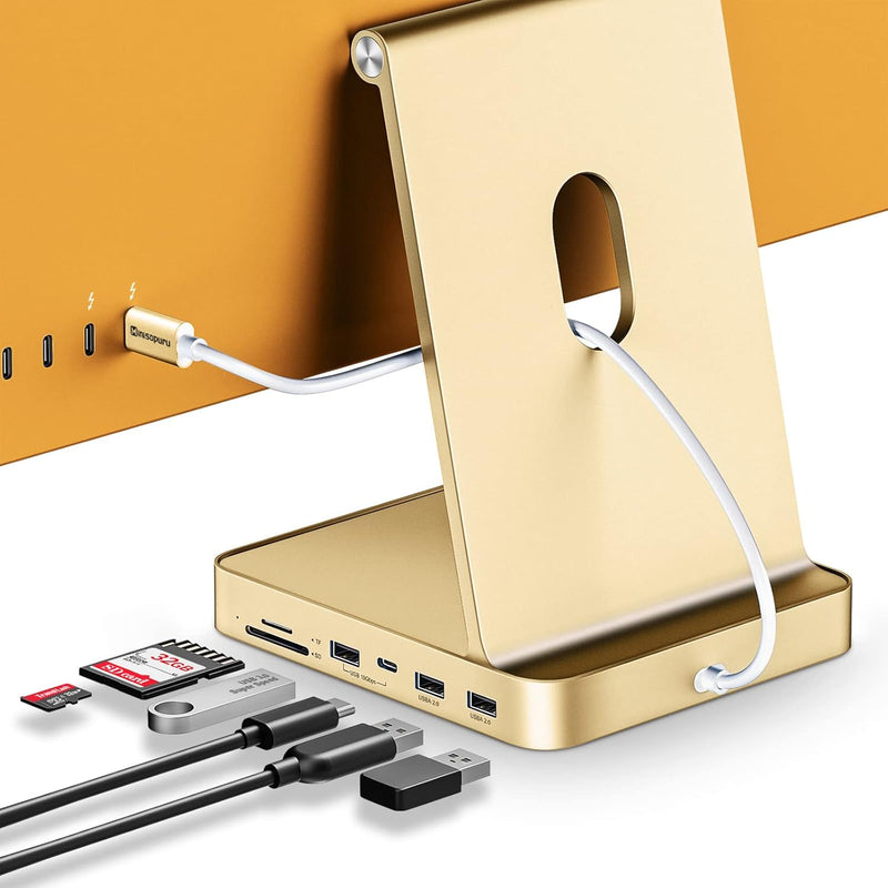Minisopuru USB C Hub für iMac 24 Zoll 2021/2023, iMac Zubehör unterstützt M.2 NVMe SSD, iMac USB Hub