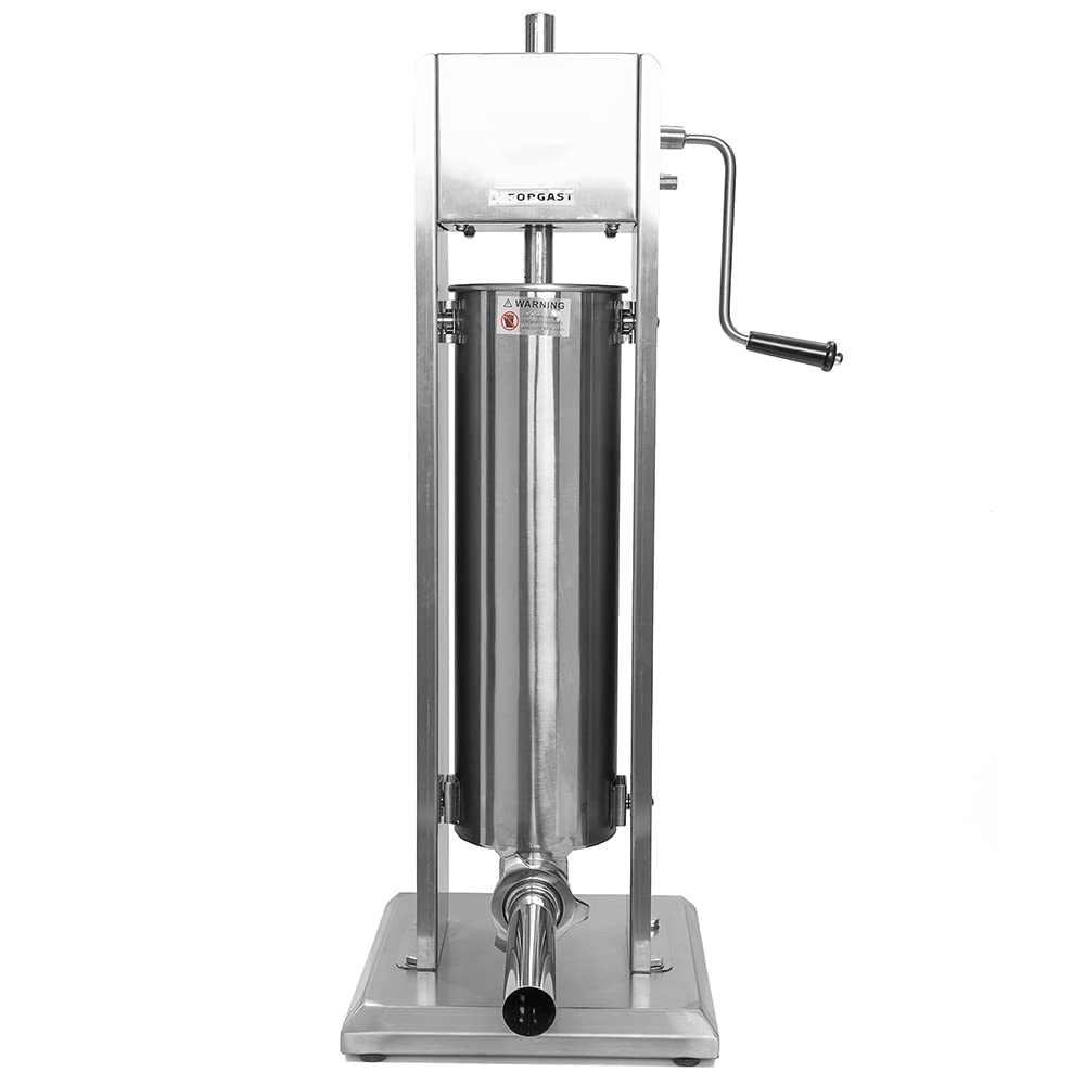 Forgast Profi Wurstfüllmaschine aus Edelstahl | 7L |Silber | Füllrohre | Wurstfüller | Wurstpresse |