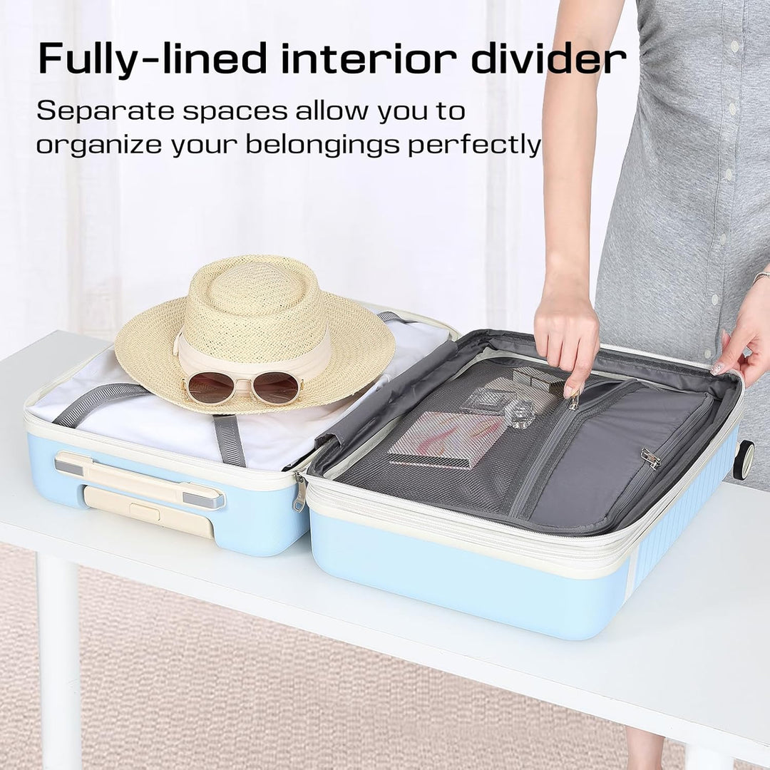 Joyway Kofferset 5tlg von ABS Hartschalen Erweiterbar Trolley Kofferset mit 4 Rollen und TSA-Schloss