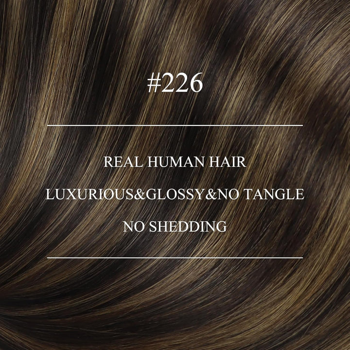 YoungSee Extensions Echthaar Nanoring Ombre 45 CM Nanoring Extensions Braun Ombre Nano Extensions 1g