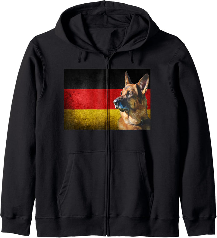 Deutscher Schäferhund Flagge Deutschlands German Shepherd Kapuzenjacke