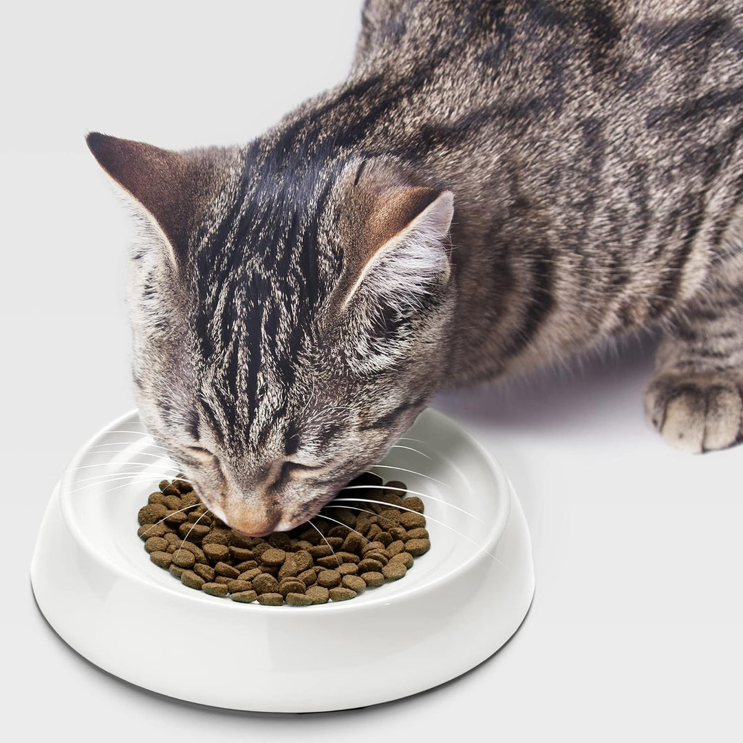 CatGuru Katzennäpfe, Schnurrhaar, stressfreier Futternapf, lindert Müdigkeit, breite, rutschfeste Fl