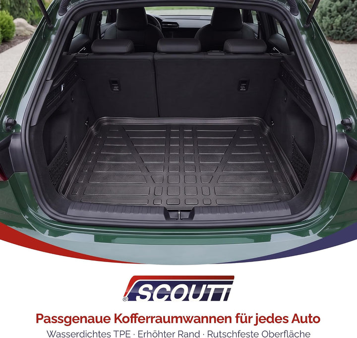 SCOUTT Kofferraumwanne passend für Kia Ceed SW Kombi 2007-2011, 3D TPE Allwetter mit hohem Rand Geri