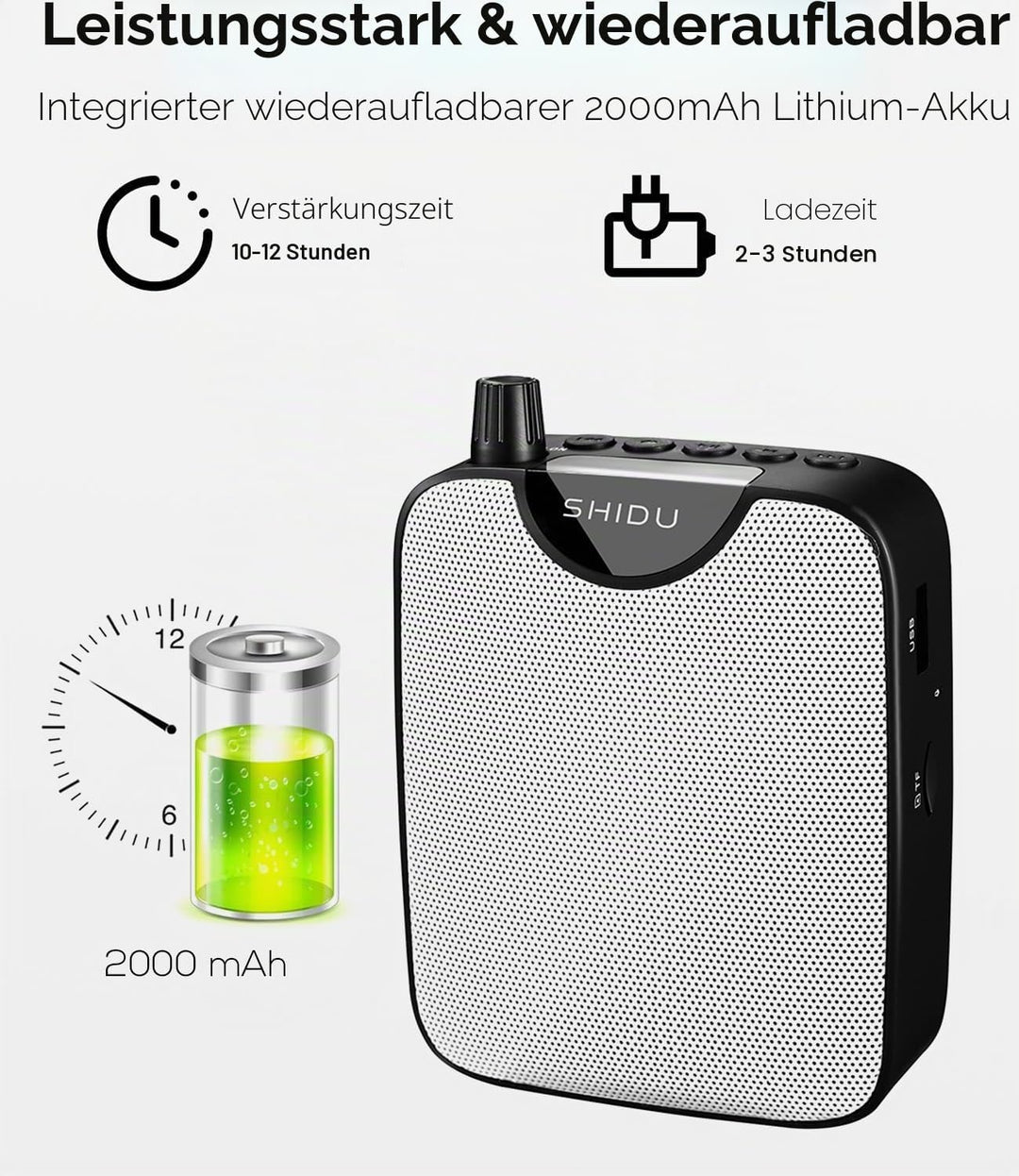 Sprachverstärker Tragbarer Stimmverstärker Lautsprecher mit Mikrofon Headset Mini Verstärker Stimmen