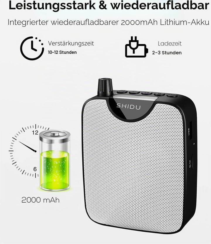 Sprachverstärker Tragbarer Stimmverstärker Lautsprecher mit Mikrofon Headset Mini Verstärker Stimmen