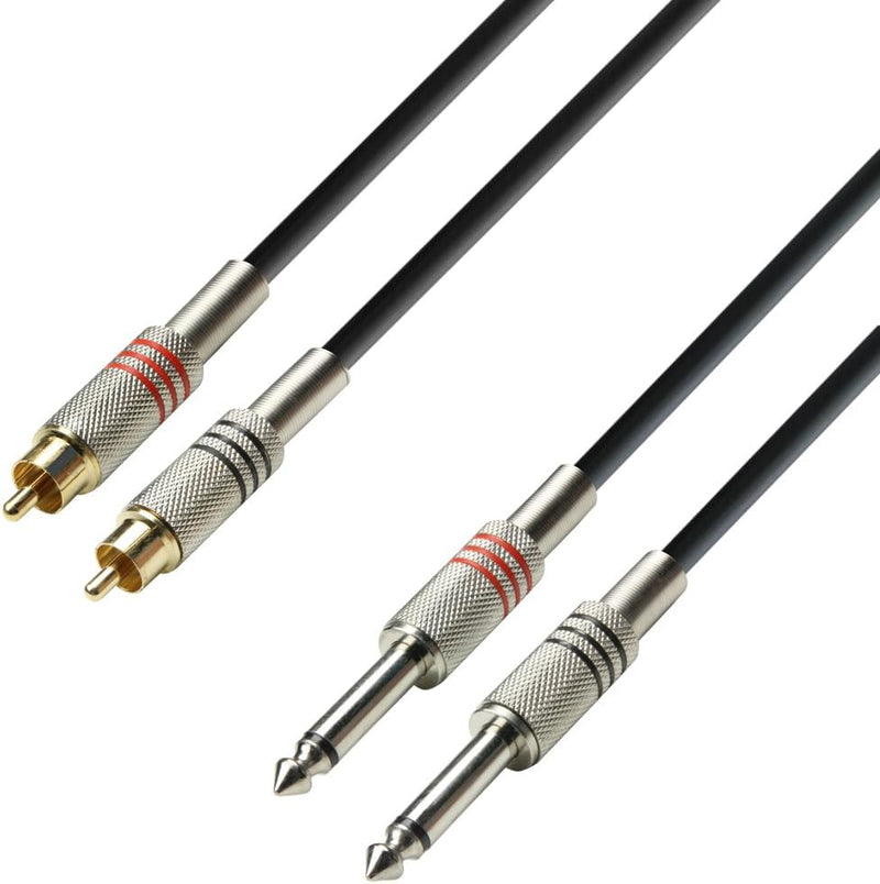 Behringer MICROHD HD400 Ultrakompakter 2-Kanal Brummzerstörer Bundle mit 2 x Cinch male auf 2 x 6,3m