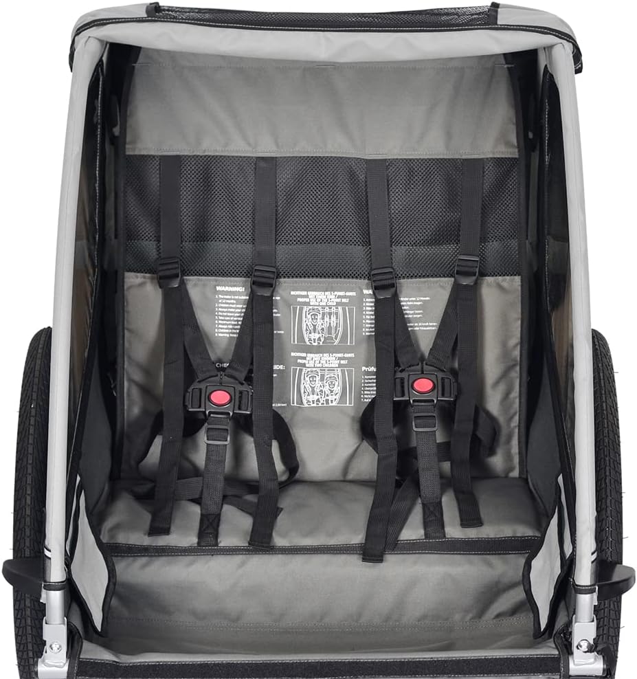 PAPILIOSHOP Mover Kinderwagen, 1 oder 2 Kinder grau, grau