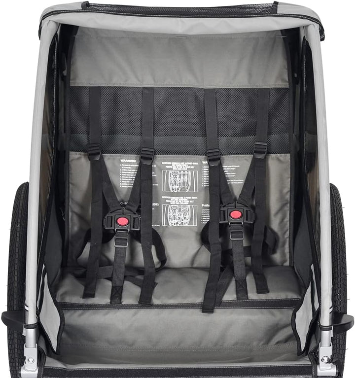 PAPILIOSHOP Mover Kinderwagen, 1 oder 2 Kinder grau, grau