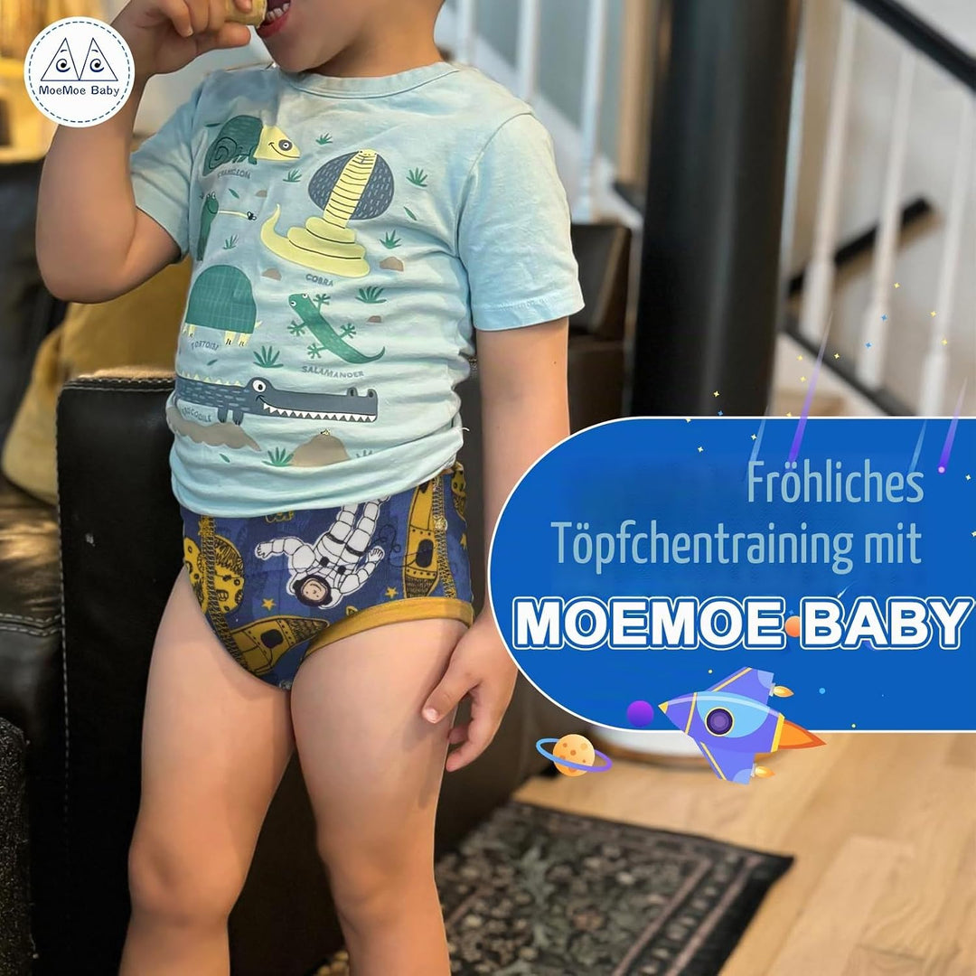 MOEMOE BABY 8 Stück Töpfchen Traininghose Kinder, Waschbar &amp; Wiederverwendbar Töpfchentraining Unter