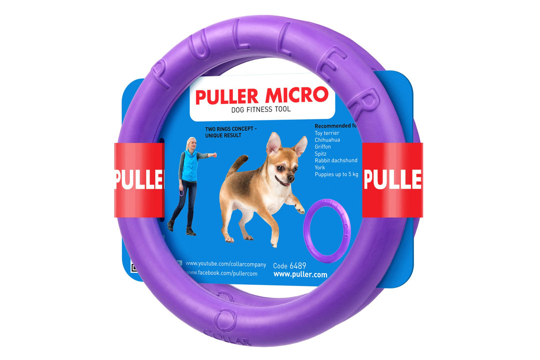 Collar B. Puller Micro Interaktives Hundespielzeug bestehend aus 2 Ringe für Hunde violett Durchmess
