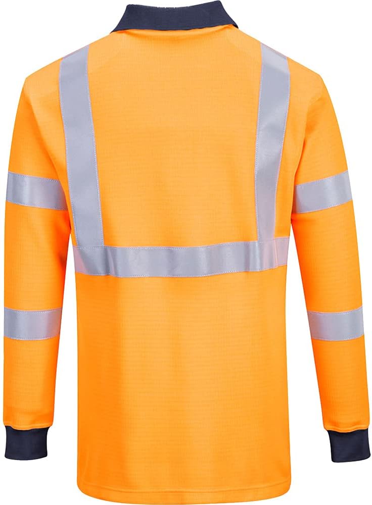Portwest Flammhemmendes RIS Polo-Shirt, Grösse: M, Farbe: Orange, FR76ORRM