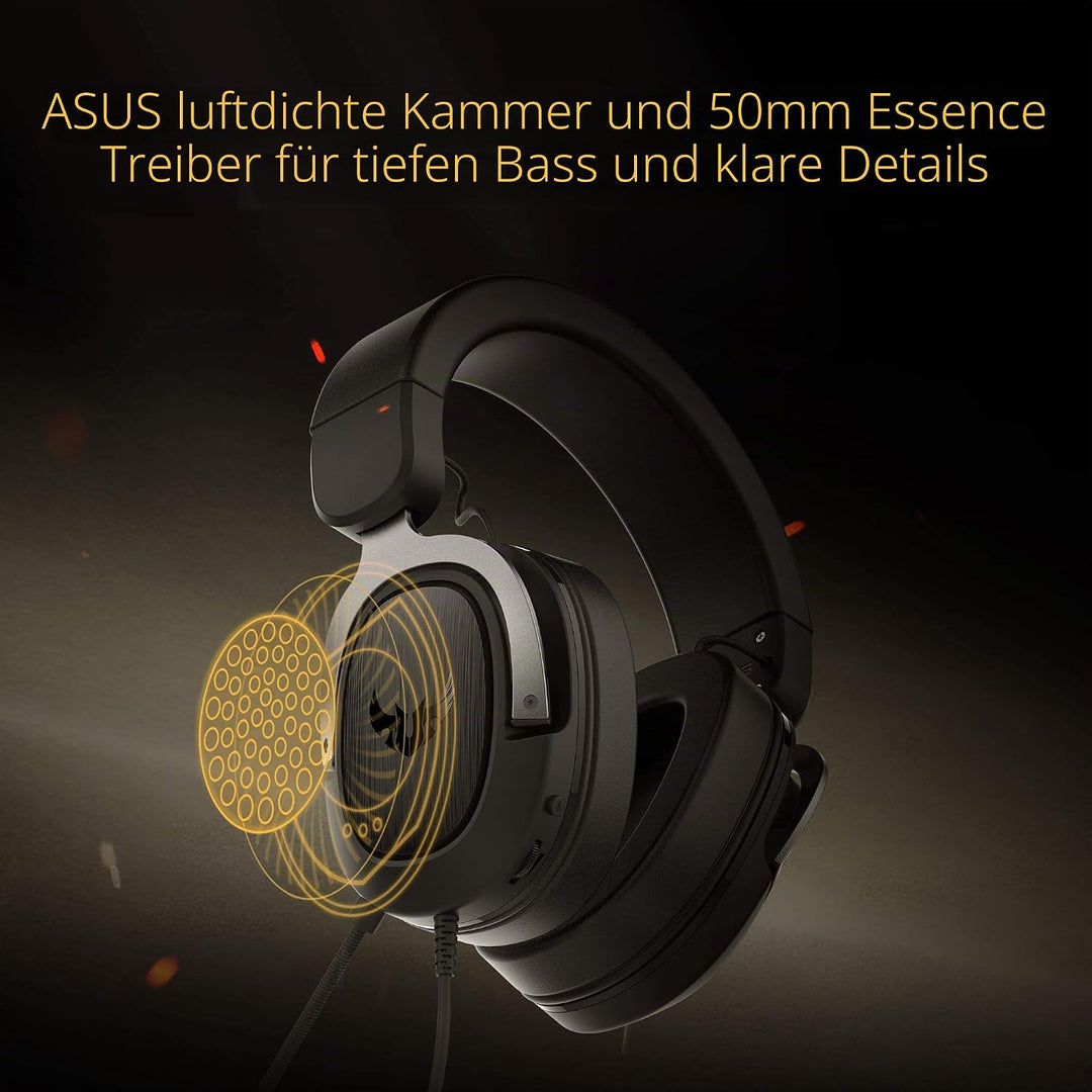 ASUS TUF Gaming H3 Headset (kabelgebunden, Lightweight, Wired,50mm, Hi-Res Audio, Gaming Headset 7.1