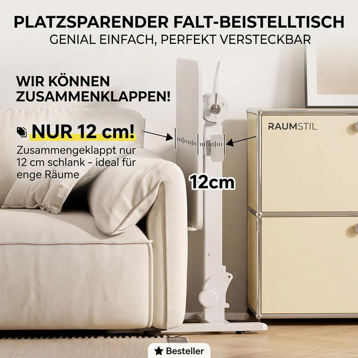 MUSSO AnyDesk D7 Mobiler Laptoptisch höhenverstellbar (75-108cm), Klappbarer Stehpult mit 0-90° neig