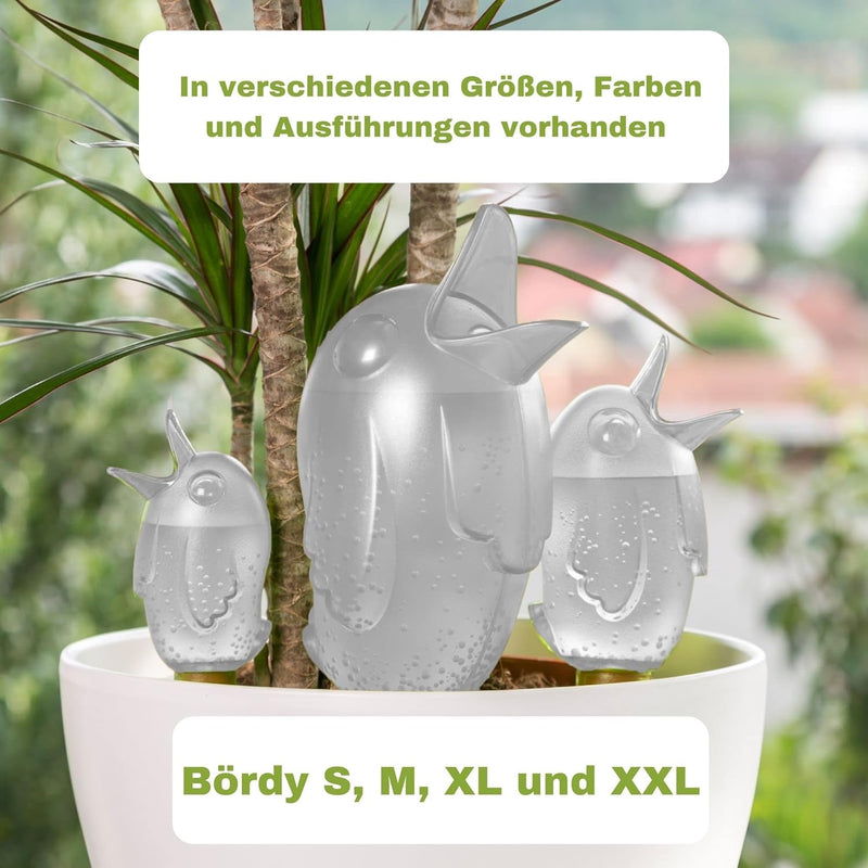 Scheurich Wasserspeicher Bördy XL | 2X Weiss | 620ml Füllmenge | Bewässerungskugel klein mit Ton Fus