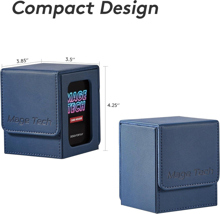 Mage Tech Commander Deck Box Lite - Kartendisplay mit Snap Card Holder & Abnehmbarer Abdeckung, Pass