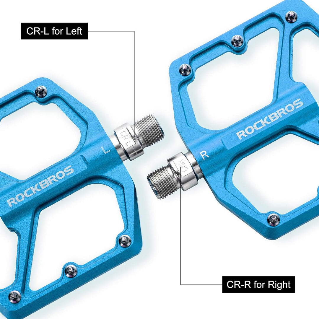 ROCKBROS Fahrradpedale Rennrad Pedale Aluminium Platform Pedale Ultraleicht Antirutsch Fahrrad Pedal