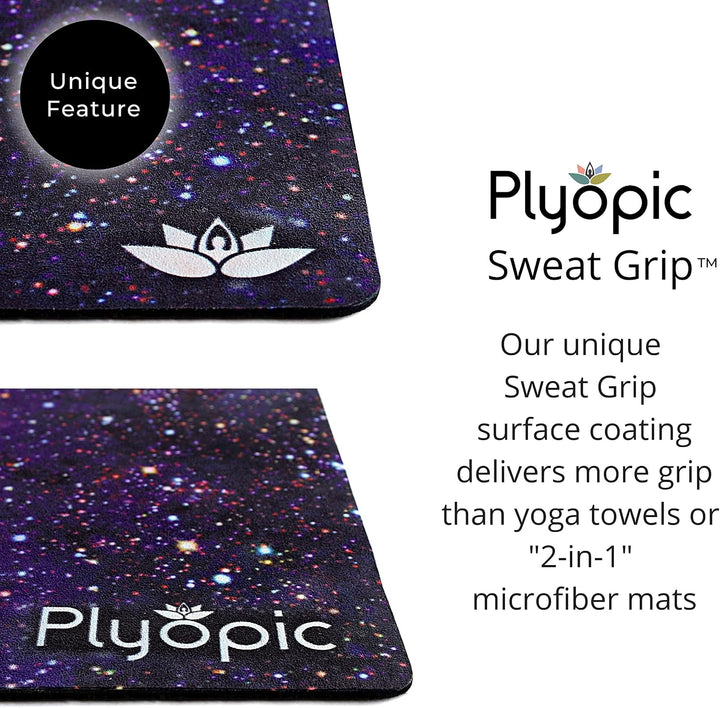 Plyopic All-In-One Yoga-Matte – Rutschfest auch bei Schweiss | Premium Matte mit Sweat-Grip Oberfläc