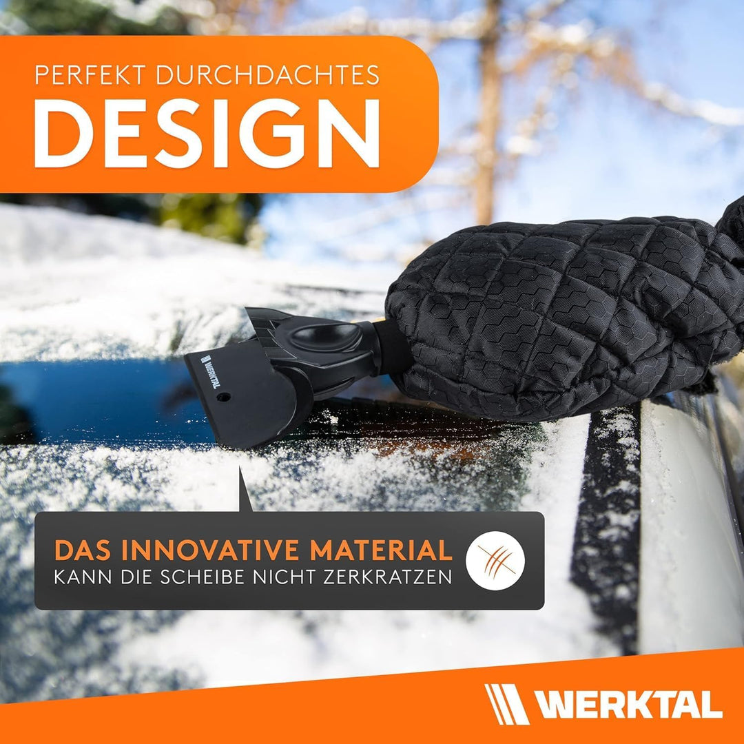 Eiskratzer Auto - Wärmender Scheibenkratzer mit Handschuh Auto - Ultra schneller Auto Eiskratzer - I