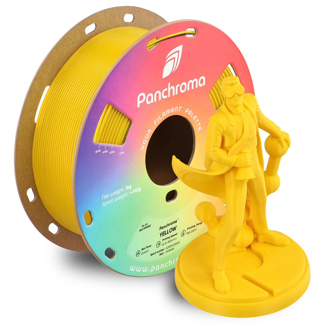 Polymaker Panchroma Yellow Filament, 1,75 mm, 1 kg, druckt besser als PLA, Panchroma 1,75 gelbes 3D-