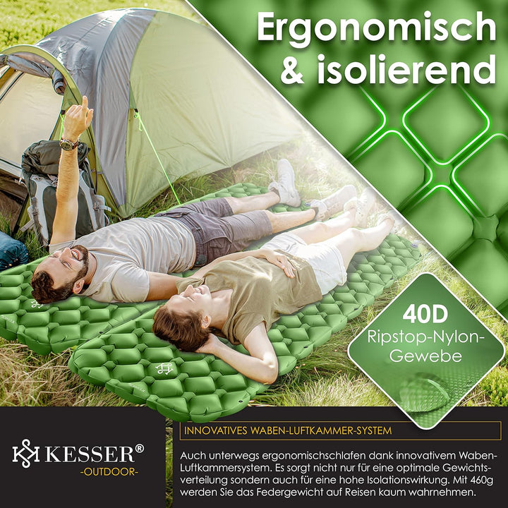 KESSER® Camping Matratze Isomatte Aufblasbare Luftmatratze Campingmatte, inkl. Tragebeutel Outdoor U