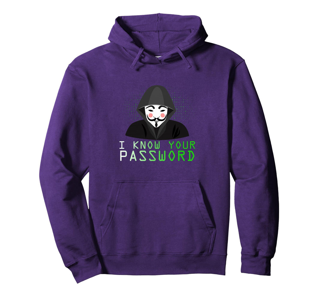 Ich kenne dein Passwort Anonymous Mask Pro Hacker Pullover Hoodie