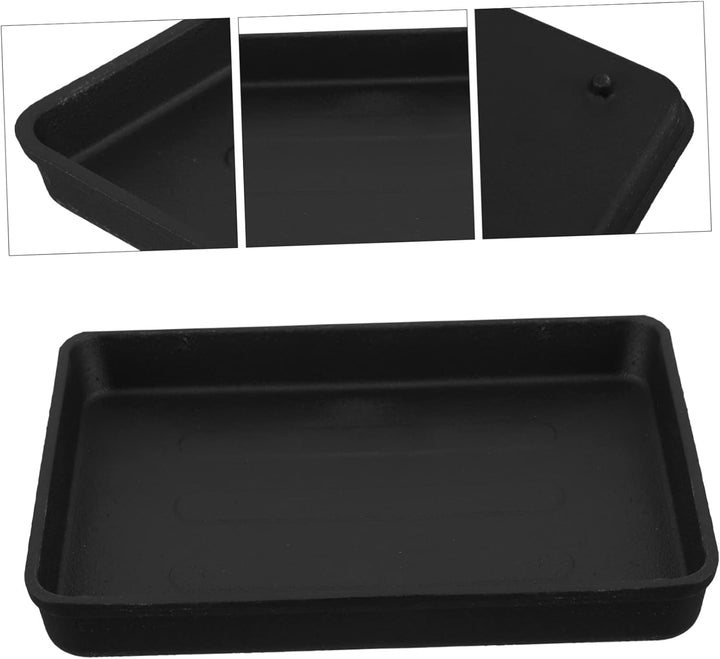 Vielseitige Rechteckige Gusseisen Grillplatte Für Outdoor Grillen - Ideal Für Steak Gemüse Und Meere