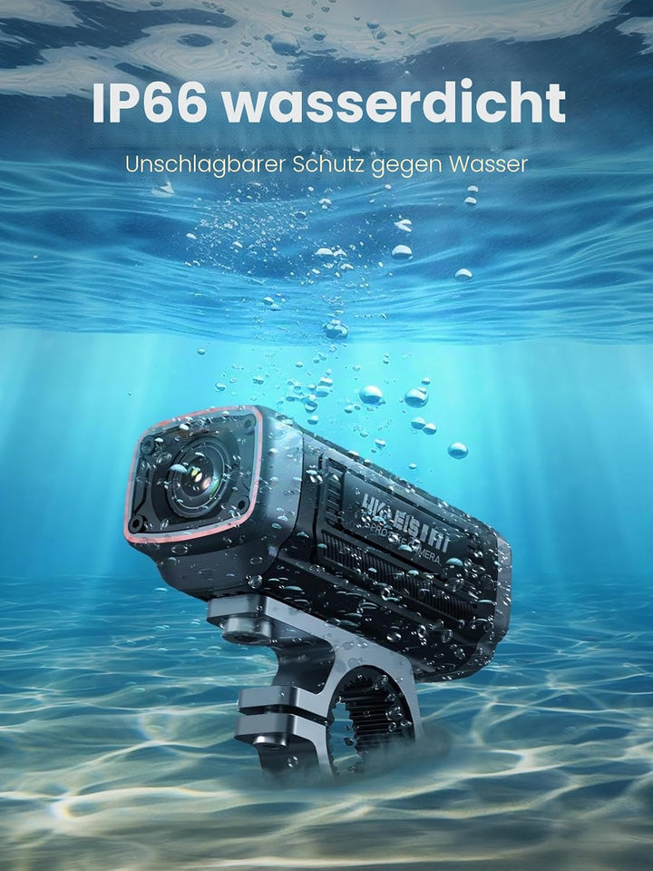 AKEEYO-710 Pro EIS Fahrradkamera, 4K28FPS 20MP WiFi Action Kamera mit IP66 Ultra HD wasserdichte Kam