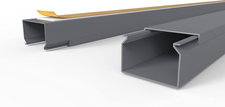 Kabelkanal Selbstklebend Pro mit Schaumklebeband, Kabelschacht 50m 30x20mm - 50x1m, Gray - Grau 50m