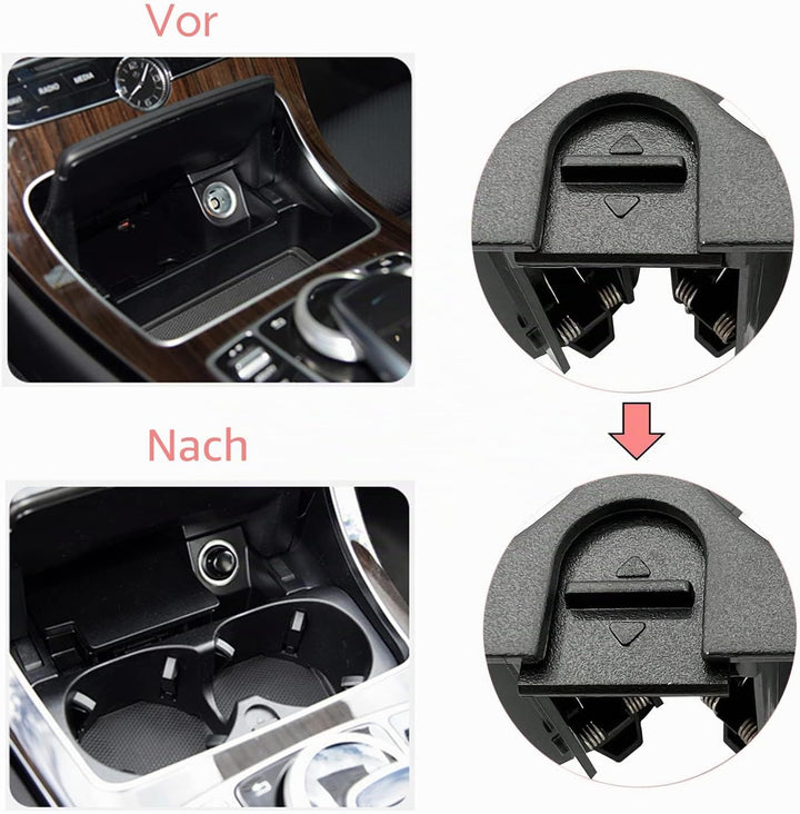 NICAVKIT Mittelkonsolen Getränkehalter W205, Mittelkonsole Becherhalter für W213, Cup Holder für Mer