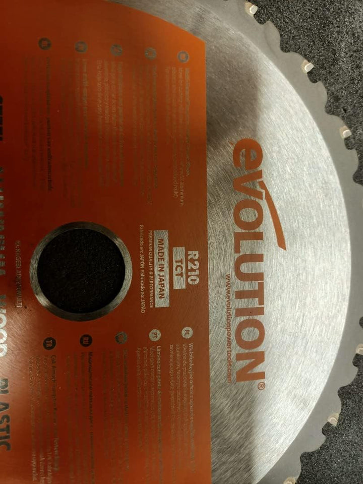 Evolution Elektrowerkzeuge - RAGE Mehrzweck-Sageblatt 210 mm mit Wolframkarbidbeschichtung, 210 mm