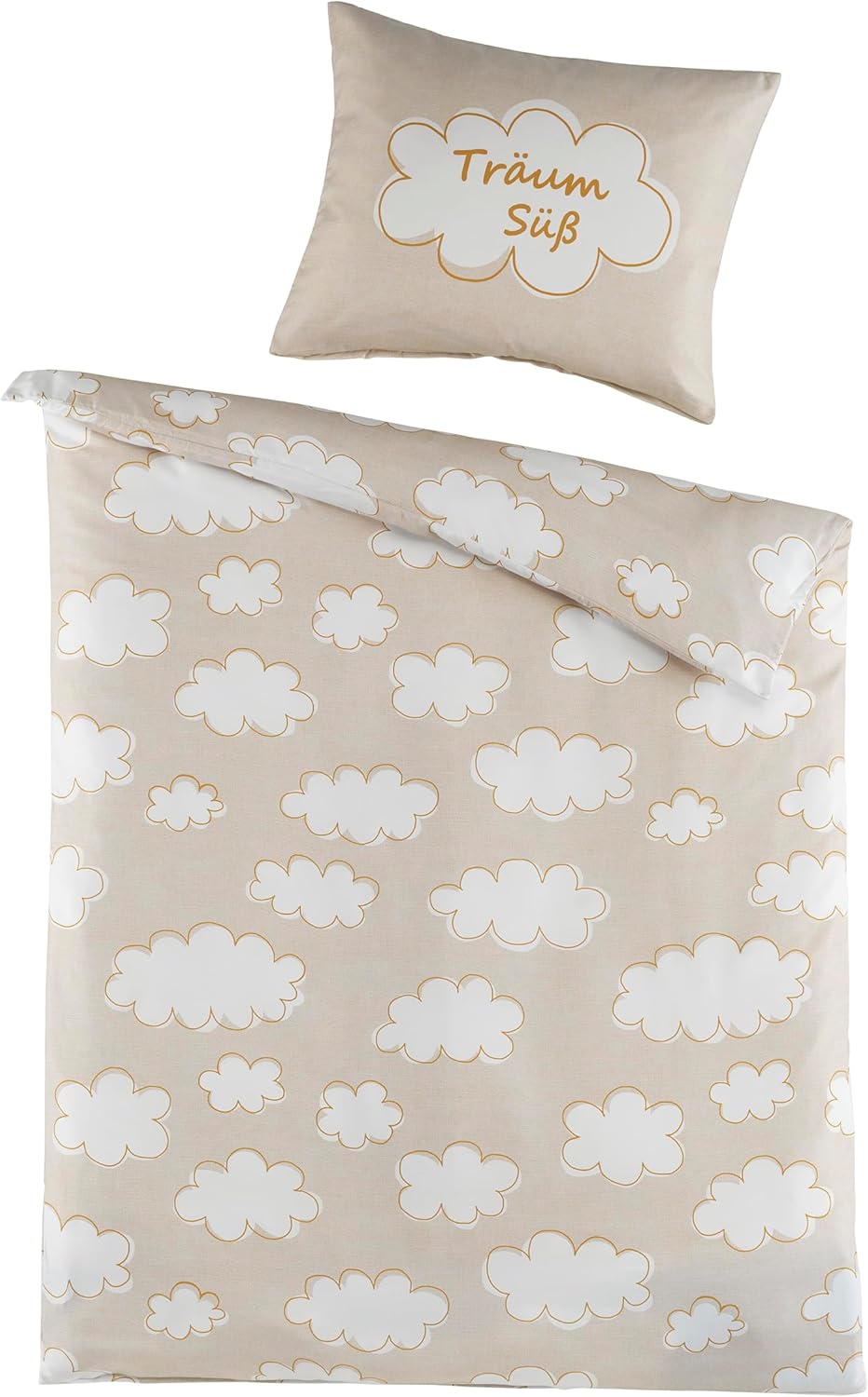BaSaTex Kinder Baby Bettwäsche Set für Mädchen und Jungen | 100x135 cm + 40x60 cm | 100% Baumwolle R