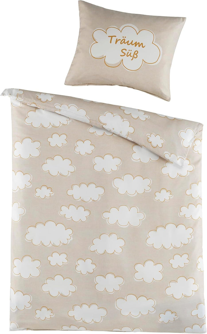 BaSaTex Kinder Baby Bettwäsche Set für Mädchen und Jungen | 100x135 cm + 40x60 cm | 100% Baumwolle R