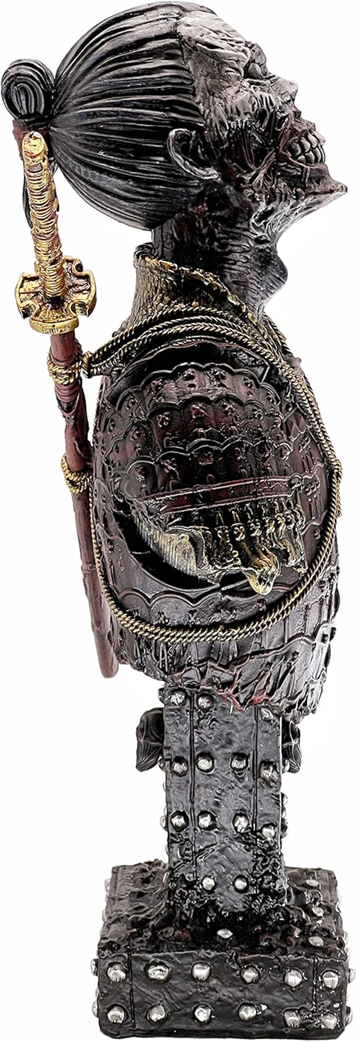 LOOYAR Resin Undead Japanische Samurai Zombie Büste Statue Skulptur Ornament Figur Handwerk für Zuha