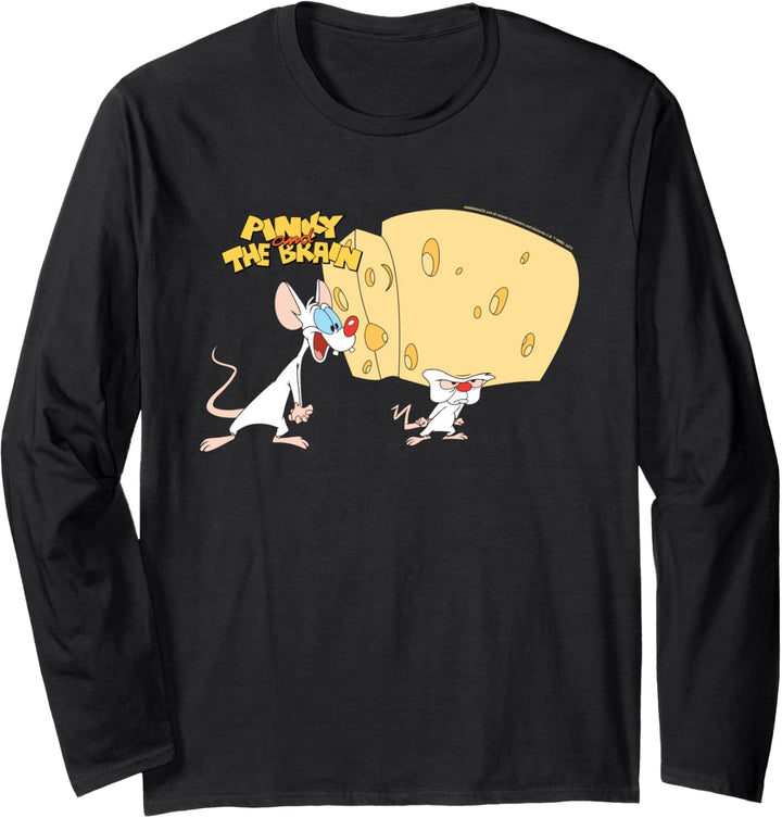 Animaniacs Pinky and the Cheese Brain Langarmshirt