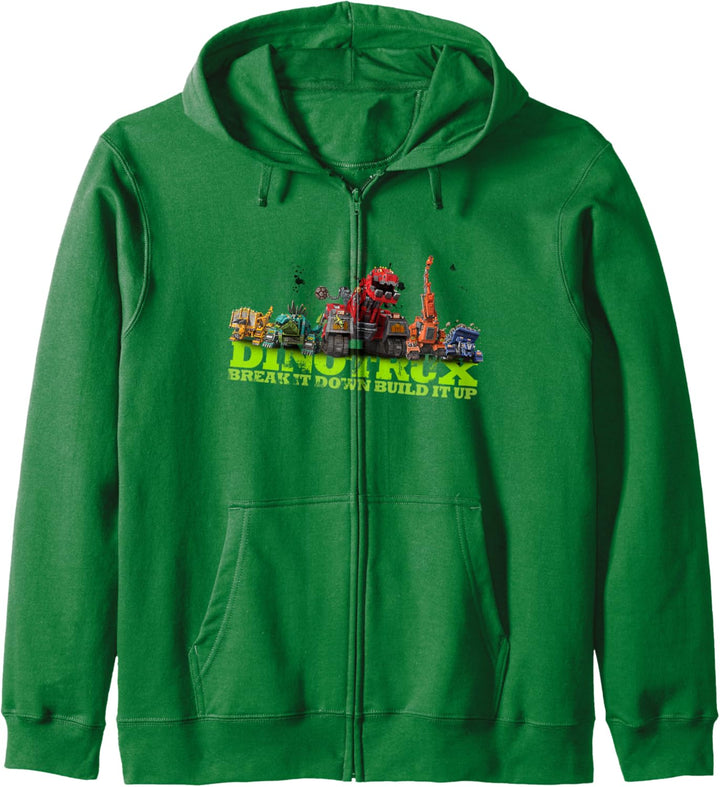 DinoTrux Bauen Sie den Aufbau auf Kapuzenjacke