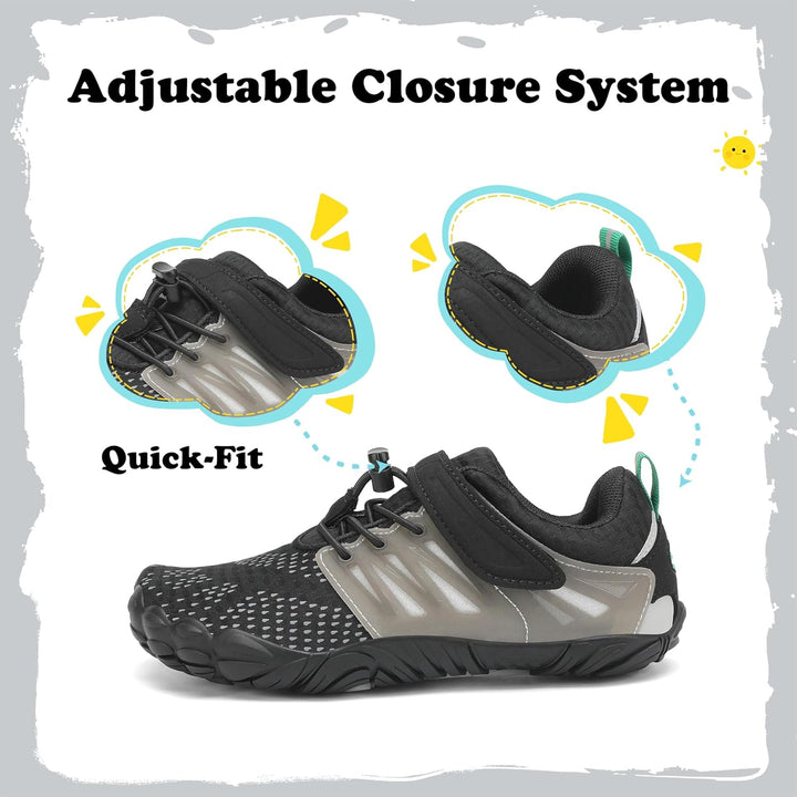 SAGUARO Jungen Mädchen Barfussschuhe Atmungsaktiv Badeschuhe für Kinder Gr.24-36 24 EU Barfuss Schwa