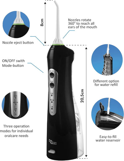 ProMedix PR-770 Elektrische Munddusche Reisemunddusche | Wasser-Flosser Oral Irrigator Zahnreinigung
