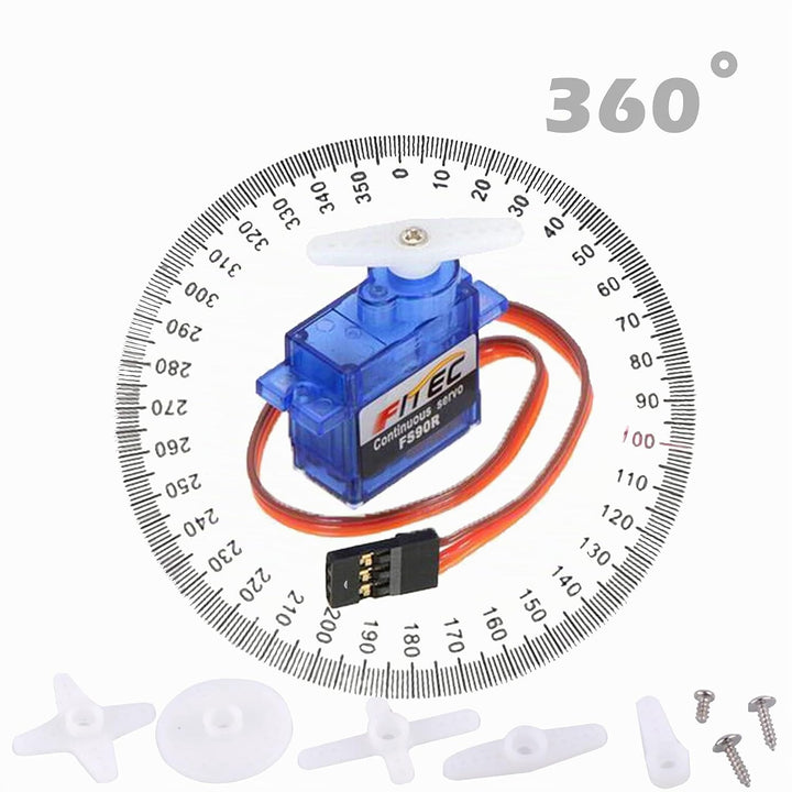 Micro Servo Tester Kit,9g Servo Motor 360°+3CH Digital Servo Tester ESC Speed Controller Checker+AA