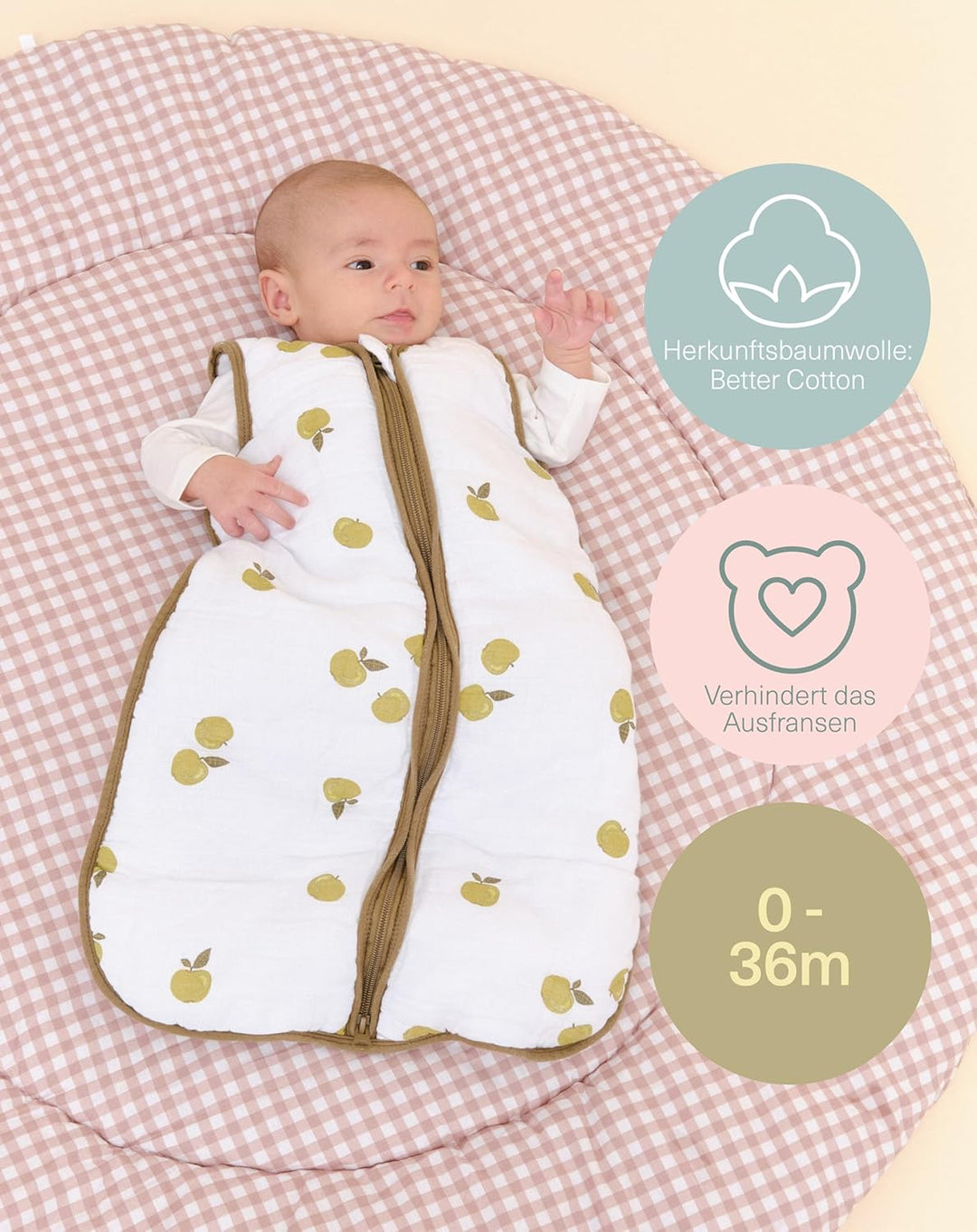 molis&co - Baby Schlafsack 2.5 TOG - Ganzjahres Schlafsack - Babyschlafsack Neugeborene - Premium Ba