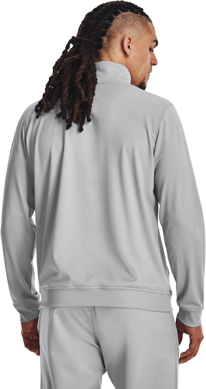 Under Armour Mens Sportstyle Tricot Moisture Wicking Quick Drying Jacket S (011) Mod Grey/White, S (