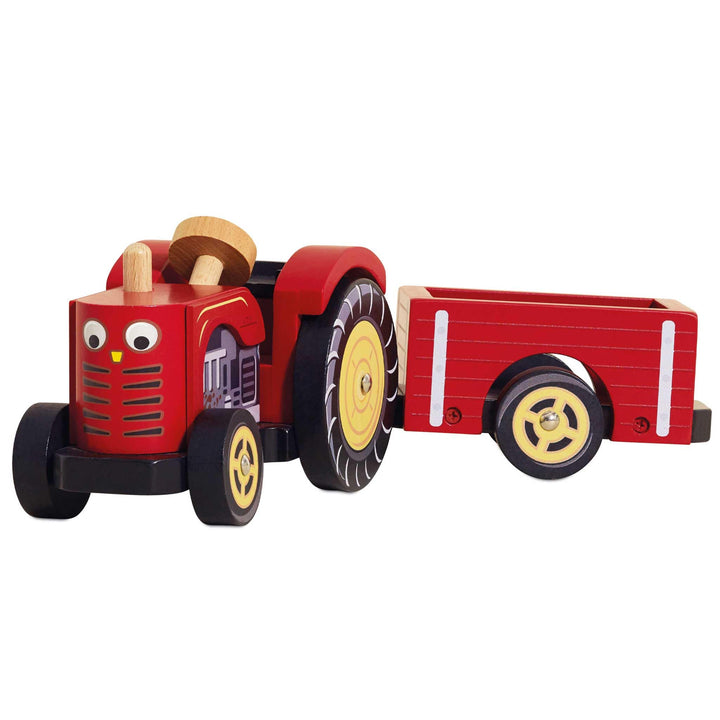 Le Toy Van – Pädagogischer Berties Trecker aus Holz | Bauernhof &amp; Tiere-Sammlung | Holzfiguren-Spiel