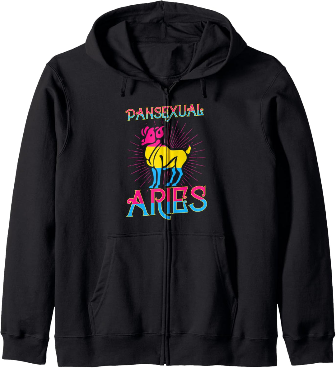Pansexual Aries Zodiac Sign Birthday Horoscope LGBTQ Kapuzenjacke