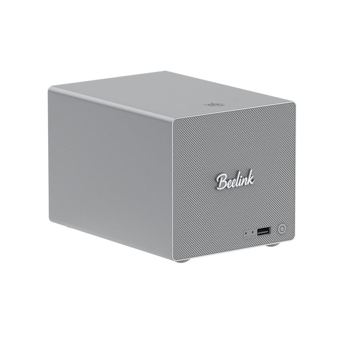 Beelink Mini-PC, ME Pro 2-Bay-NAS mit Intel N150, 16 GB LPDDR5, 1 TB SSD, 5G+2,5G Dual-LAN, WiFi 6/B