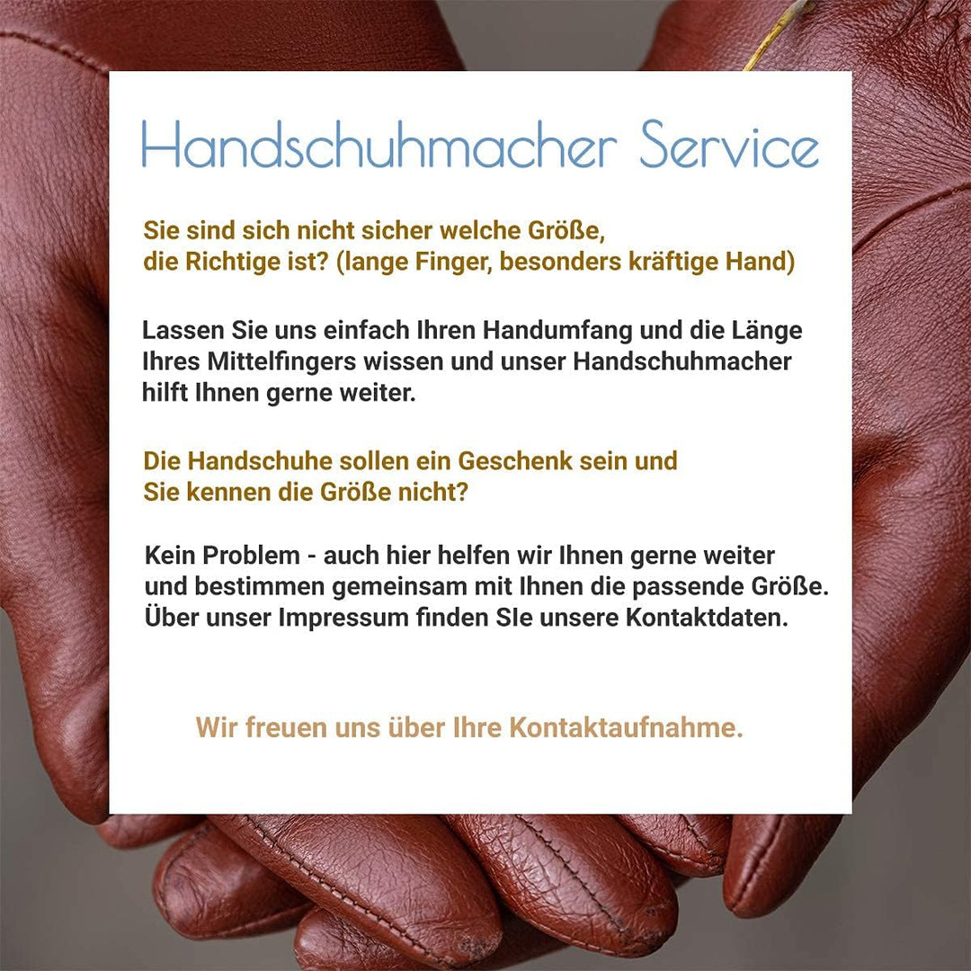Hand Gewand by Weikert Fäustlinge aus reinem Merino Lammfell und robustem Lammnappa Leder, Touchscre
