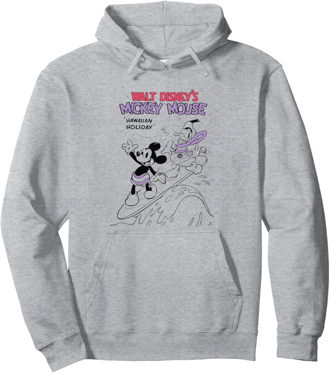 Disney Mickey Mouse Hawaiian Holiday Purple Pullover Hoodie